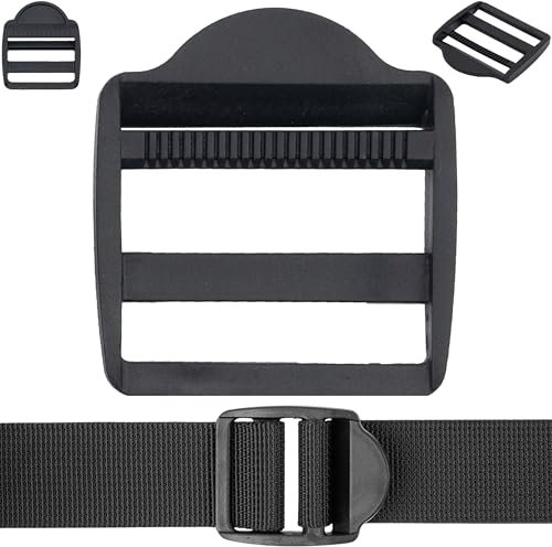 Klemm-Stegschnalle, Hartplastik Rucksackschnalle, Leiterschnalle für Rucksack, Ersatz Schnalle Reparatur, Näh Zubehör, Seitenschnalle, 32 mm, 2 x, 2er pack