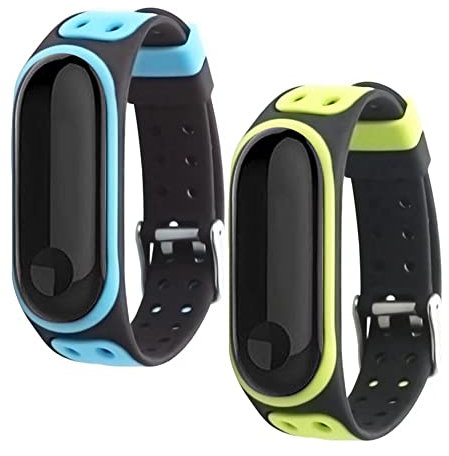 T-BLUER Cinturino compatibile con Xiaomi Mi Band 7, Mi Band 6, cinturino colorato in silicone per Mi Band 7 6 5, con chiusure Fascia fitness adatta a tutte le dimensioni, senza tracker incluso