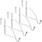 Hotop 4 Pieces Over The Door Hooks Hanger Multi Hanging Storage Organizers Valet Hooks for Coats Clothes Hoodies Hats Scarves Purses Keys Bath Towels Robes and More(White)