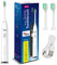 ProMedix PR-740B Elektrische Schallzahnbürste mit Reise-Etui Zahnbürste 5 Reinigungs-Modi mit 2 Aufsteckbürsten 2-Minuten-Timer IPX7 Wasserdicht USB-Aufladung (Weiß,Schallzahnbürste)