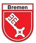 Bügeltransfer für Ihre Kleidung - schnell und einfach - Länderwappen Farbe Bremen - 406114 - Gr. ca. 2,5 x 3,3 cm