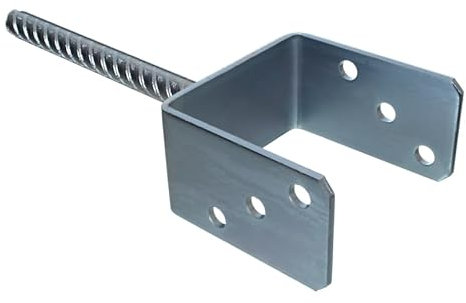 NAJDER Pfostenträger U-Form mit Betonanker Sockel 80 mm Dicker Stahl 4 mm, verzinkt (80 mm)