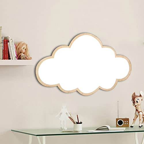 BORDSTRACT 14.96 x 9.84Zoll Kinderspiegel Dekorative Wandspiegel Spiegel Aufkleber, Wandspiegel Kinderzimmer 3D Wolken für Zuhause Wohnzimmer Schlafzimmer Moderne Dekoration(Wolke)