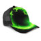 Oaieltj Unisex Baseball Cap Unisex Einstellbare Snapback Cap Cool Hip Hop Trucker Hat Atmungsaktive Dad Hat, Green Fire Flame Dragon Black, One size