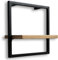 holz4home® Wandregal 30x30x15cm Small Eiche hellgrau geölt I Schwarzer Stahlrahmen I Handarbeit inkl. Befestigungen