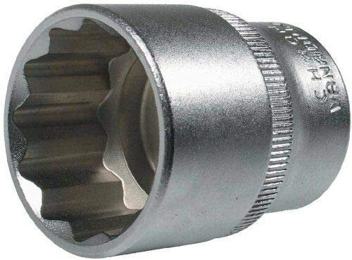 Stools Llave de vaso 36 mm de 12 caras, Small, Cromado, 1/2 Socket, RATCHET, TORNILLOS Y BULONES