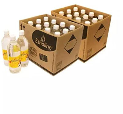 24 BOTTIGLIE DA 1 LITRO DI COMBUSTIBILE ECOLOGICO ETHALINE BIOETANOLO