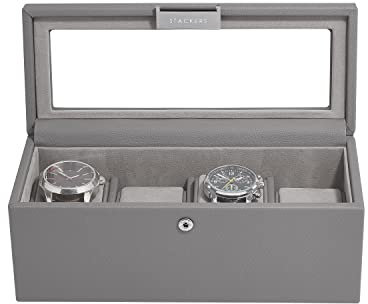 Stackers Slate Grey 4 Piece Watch Box