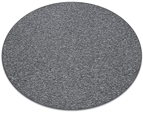 Einfarbiger empfindlich Teppich SUPERSTAR 965 für Zimmer, Wohnzimmer, Schlafzimmer, Teppichboden Auslegware, Verschiedene Größen, grau kreis 100 cm
