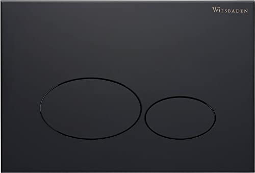 Saqu Oval Betätigungsplatte für Geberit UP320 Matt Schwarz - WC Spülkasten Drückerplatte