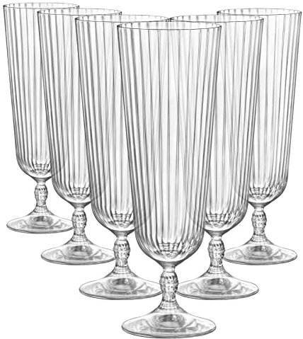 Bormioli Rocco 6 x 510 ml America '20s Cocktail Glasses - Large Short Stem Goblet Gin Pina Colada Set of Party Glasses - Di