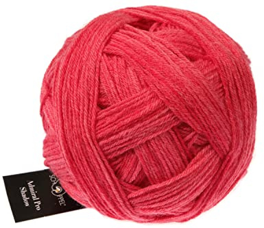 Schoppel Wolle Admiral Pro Shadow | Sockenwolle 4fädig einfarbig rot zum stricken und häkeln | umweltschonendes Sockengarn aus kontrolliert biologischem Anbau mit biologisch abbaubarem Polyamid (2443)