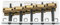 Wilkinson 72mm Chevalet Bridge Basse 5 Cordes Vintage Pontets Laiton pour Precision/Jazz Bass, Chrome