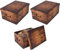 Kreher 3 Stück XL 45 Liter Deko-Kartons, Ordnungsboxen, Stapelboxen mit Deckel und Griffe, 51 x 37 x 24 cm