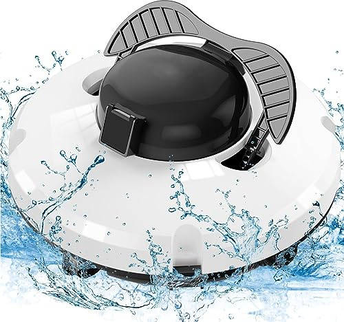 GIZMIT Cleaner di Piscina a cordone Intelligente, Robot di Pulizia della Piscina per Arrampicata a Parete a Corda, per Piscine Fuori Terra e Interne, aspirapolvere Completamente Automatico