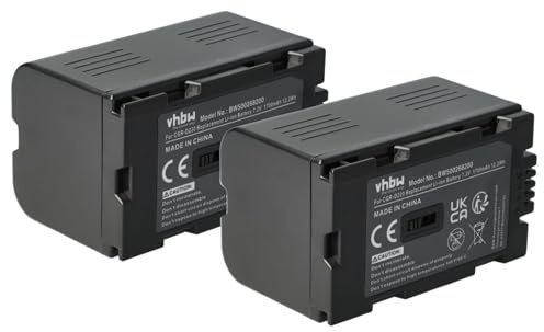 vhbw 2X Akku kompatibel mit Panasonic NV-MX300 | NV-MX5, NV-MX350, NV-MX1, NV-MX30, NV-MX2 Videokamera Camcorder (1700 mAh, 7,2 V, Li-Ion)