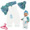 Kleidung Outfits für Baby Puppen Puppenkleidung 35-43 cm Puppenkleider Set Puppenzubehör mit Hut Langarm Hose Geschenke für Mädchen Jungen (Keine Puppe)
