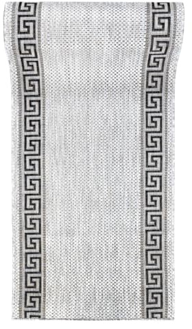 Mazovia In-& Outdoor Läufer Balkon 100x225cm Anthrazit Grau Einfarbig | In-& Outdoor Teppichläufer für Flur Küche Terrasse Garten Wetterfest Pflegeleicht Kurzflor Minimalistisch Verkauf pro Meter