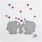 KRACHT Geschirrtuch Frottier 100% Baumwolle Ottifant Herzen 50x50 cm