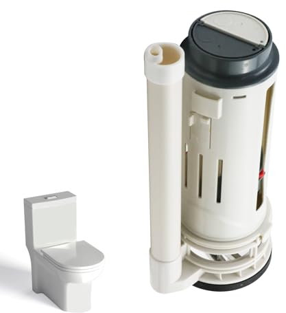 Tulead 3-Inch Dual Flush Valve - Toilet Repair Parts, 275mm Height, for One-Piece Toilet
