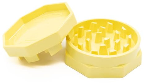 HEMP SAW® - Grinder, Hierbas Molinillo, Apto para lavavajillas, Nueva geometría de corte (amarillo)