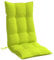 vidaXL Lot de 6 Coussins de Chaise à Dossier Haut, Galette de Siège Imperméable, Coussin d'Extérieur Anti-Glissement Jardin Terrasse, Vert Vif