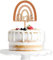 Regenbogen Cake Topper 1. Geburtstag, Holz Tortendeko 1. Geburtstag, One Kuchendeko Geburtstag Mädchen Junge, Cake Topper Geburtstag für Wild One Kindergeburtstag,1 Jahr Geburtstag Party Deko Geschenk
