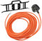 Spares2go 12 Metre Cable & Lead Plug for Hyundai Lawnmowers, Strimmers, Trimmers, Hedge Cutters (12m) + Winder Bracket Tidy