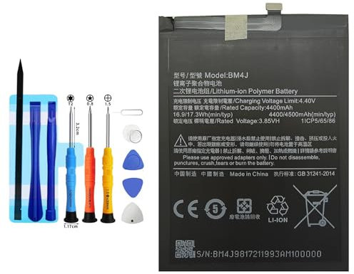 Vvuilsty BM4J Batterie de rechange, rechargeable, pour Redmi Note 8 Pro 2015105, M1906G7I, M1906G7G, 0 cycle, compatible avec Redmi Note 8 Pro, avec kits d'outils de réparation