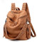 Damen Rucksack Modern PU Leder Frauen Reiserucksack Großer Leder Tasche Backpack Schulrucksack mit Mode Nieten Design für Mädchen