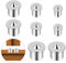Dübel Zentrierspitzen Set Holzarbeiten Bohrwerkzeuge, 8 Stück Dübelmarkierer Holz Punkte Pin Set Dübelspitzen Edelstahl 6/8/10/12 mm für Holzarbeiten Bohrwerkzeuge