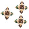 SOIMISS 3pièces Broche Croix Perles Pour Vêtement Épingle Décorative Pour Manteau Et Corsage Bijou Élégant Pour Fête Et Occasions Spéciales