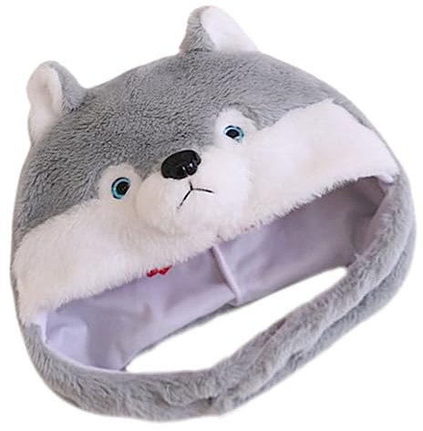 WHAMVOX Kuscheliger Hundehut Für Erwachsene Und Plüsch-haustier-kopfbedeckung Im Cartoon-stil Für Cosplay Fotoshootings Und Winteraccessoires Für Jedes Abenteuer