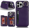 Ｈａｖａｙａ Custodia per iPhone 15 Pro Max con portacarte Custodia per iPhone 15 Pro Max con moschettone Portafoglio da donna Custodia in pelle - Viola scuro