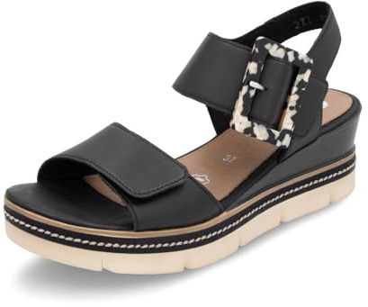 Remonte Women's Strappy Sandals D2L53, Women's Sandals, Black 00, 5 UK