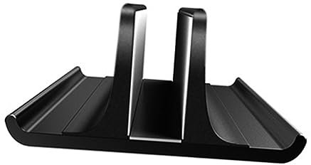 Angoily Laptop Stand Vertical Laptop Holder Tablet Stand for Desk Tablet Wall Mount Holder Notebook Cooler Desktop Notebook Tablet Holder Stand Tablet Stand Holder Black Aluminum Alloy