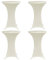 Sufrk Stehtischhussen 4 STK. Ø 60 cm Creme Stretch Tischdecke FüR Hochzeit