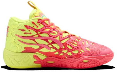PUMA Mb.04 1Love Basketball-Sneaker für Herren, Rosa, Yellow Alert/Pink Alert, 41 EU