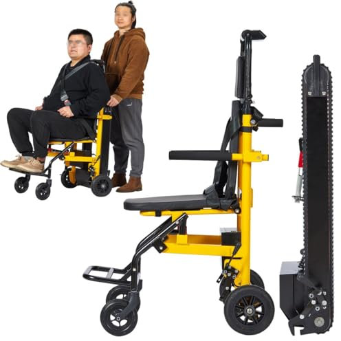 Treppenlift Für Senioren,Treppensteig Rollstuhl Mit Raupenfahrwerk,Elektrischer Treppensteiger Mit Sackkarre,Müheloses Treppensteigen, Sichere Tragkraft 169 Kg A