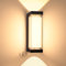 BOYIR 24W Aussenlampe mit Bewegungsmelder, IP65 LED Wandleuchte Innen/Außen, 3000K Außenlampe Außenleuchte Warmweiß, Aluminium Wandlampe, 3000LM Außenwandleuchte für Terrasse Balkon Flur, Schwarz