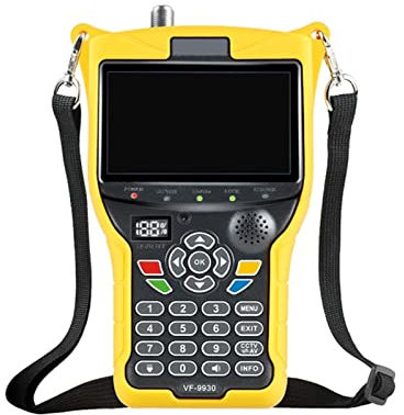 HEALBYBLE VF 9930 DVB-S2/T2 MPEG4 DVB H.265 Buscador De TV por Satélite Receptores De TV HD Medidor De Receptor De Satélite Prueba De Señal LCD De 4,3 Pulgadas,Larga Espera(VF9930 with CCTV)
