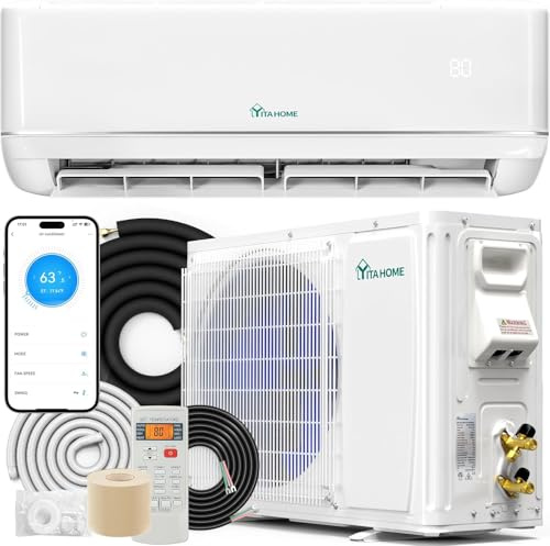 YITAHOME 21 SEER2 24000 BTU Mini Split AC/Heating System, 208-230V Pre-charged Inverter System with Wi-Fi&Alexa Compatibility, Cover Up to 1500 Sq. Ft, Complete Installation Kit Included