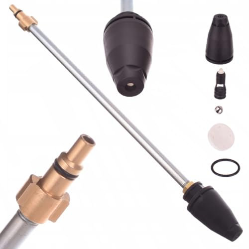 Rosfix Buse Rotative Haute Pression – Céramique, 160 Bar, 8 l/min, 60°C | Jet Rotatif Puissant | compatible avec nettoyeur haute pression Lavor et Parkside