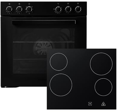 Respekta Einbau-Herdset Matt-schwarz HS2001MS-26 / Energieeffizienzklasse A / 72 Liter Garraum / 7 Beheizungsarten 9 Leistungsstufen/Auftaufunktion & Dampfunterstützte Garfunktion