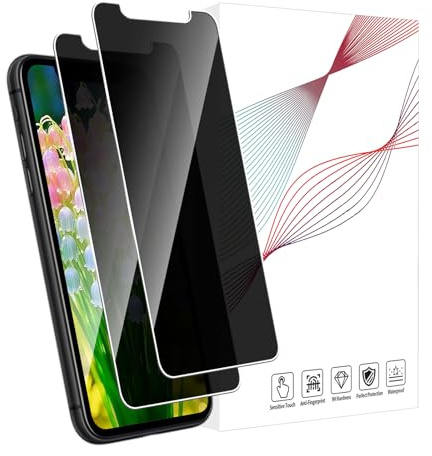 Bodyguard 2 Stück Schutzfolie für Panzerglas für iPhone 11/ XR Sichtschutz, 9H Härte Anti-Kratzer Blasenfrei Anti-Spy Privacy iPhone 11 Displayschutz, 2.5D Edge Hüllenfreundlich iPhone XR Blickschutz