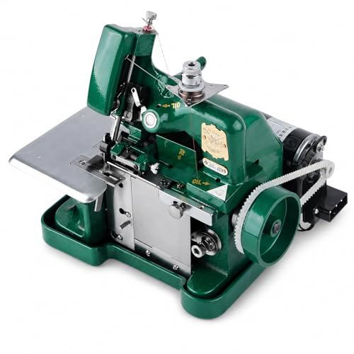 Macchina da cucire Overlock Serger ad alta resistenza - Overlocker con telaio in metallo con funzione di cucitura a mano per pelle e tessuti spessi