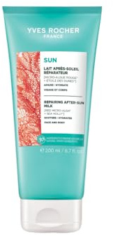 Yves Rocher - After-Sun Beruhigende Milch - 200 ml | Feuchtigkeitsspendende After-Sun-Pflege für Gesicht & Körper - Rotalge & Stranddistel - 24h intensive Hydratation