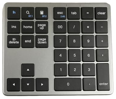 Tastatur mit kleinen Zahlen, Computernummern-Tastatur mit 35 Tasten, geräuschlos effizientes Tippen, kleine mechanische Tastatur