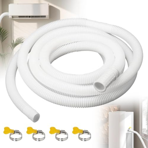 Tubo per scarico condensa condizionatore da 16 mm, Tubos Di Scaricos Prolungato Flessibile, 5M Di Scarico Del Deumidificatore, Tubo Di Scarico Del Deumidificatore, per Lavatrice e Aria Condizionata