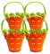 By Robelli 4 x Felt Carrot Gift Baskets - Perfect Spring Easter Egg Hunt Favour Holders